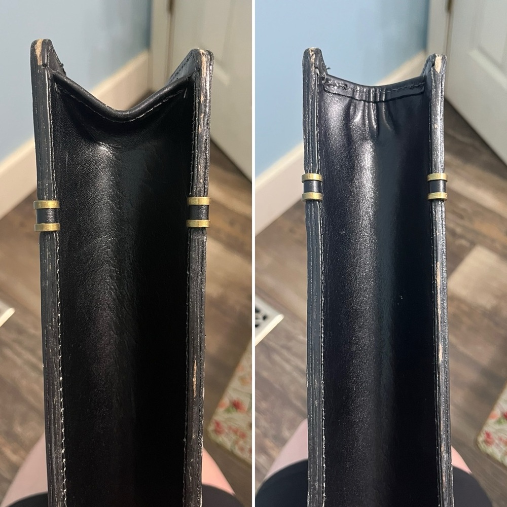 Vintage Handmade Black Patent Genuine Leather Portfolio Satchel/Briefcase - Picture 11 of 12